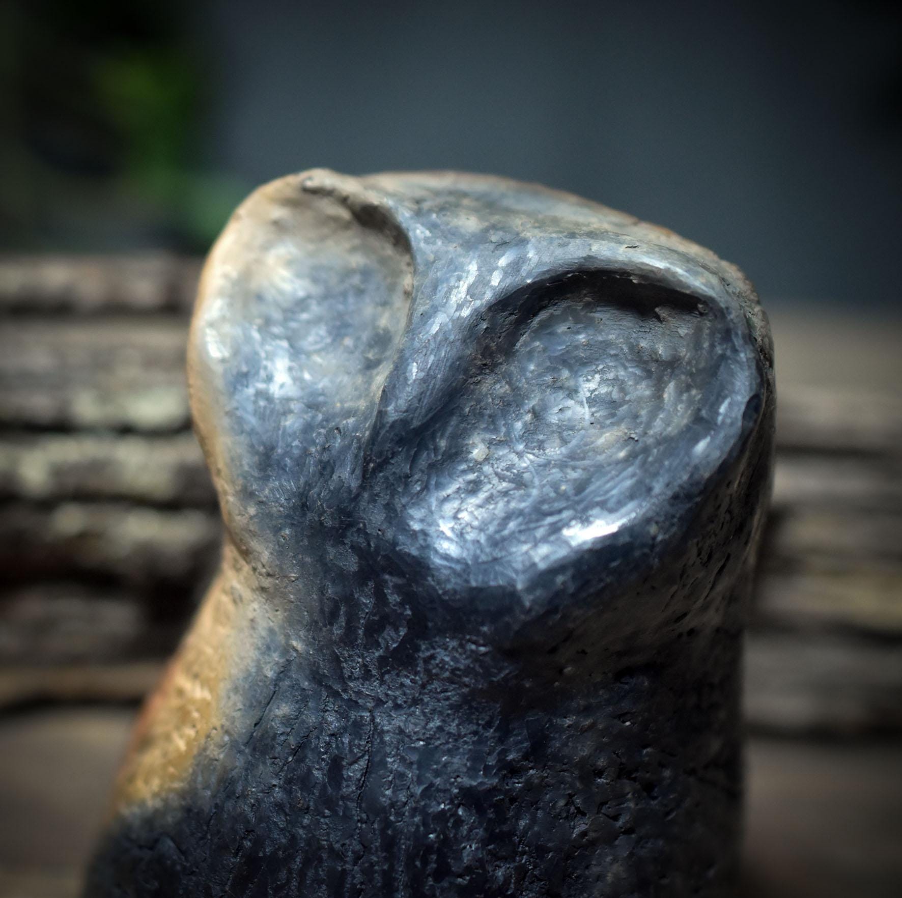 Wunschhüter Eule – Archaisches Ritualobjekt aus traditionell gebranntem Ton - WSH011