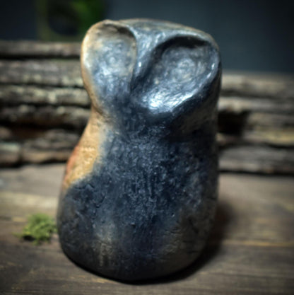 Wunschhüter Eule – Archaisches Ritualobjekt aus traditionell gebranntem Ton - WSH011