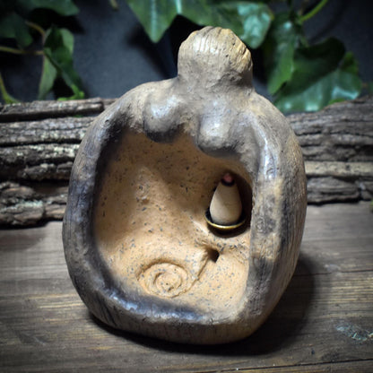 Mutter Erde – Schale des Gebens - Gabenschale aus traditionell gebranntem Ton zu Ehren von Mutter Erde - RÄH048