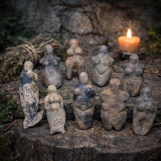 Taschengöttinnen aus Rauchbrandton – archaische Begleiterinnen für Schutz & innere Verbindung - TGS001