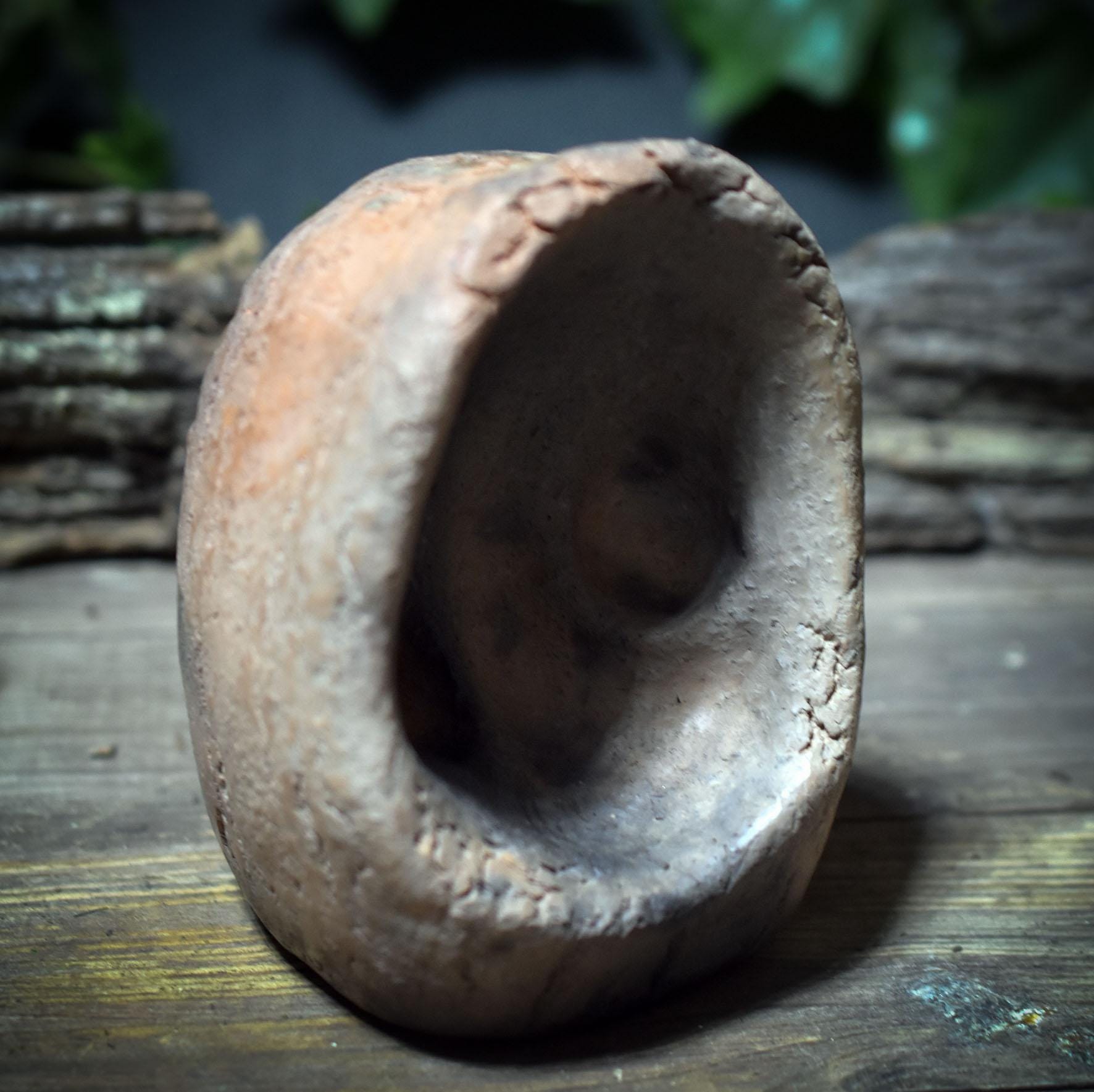 Handgeformte Ritualschale • Rauchbrand-Keramik • Symbol für Erneuerung, Naturkraft & heiligen Übergang - FRO046