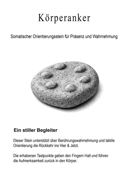 Körperanker aus Rauchbrandton – archaischer Beruhigungsstein für Selbstregulation, Erdung & Achtsamkeit - MKA001