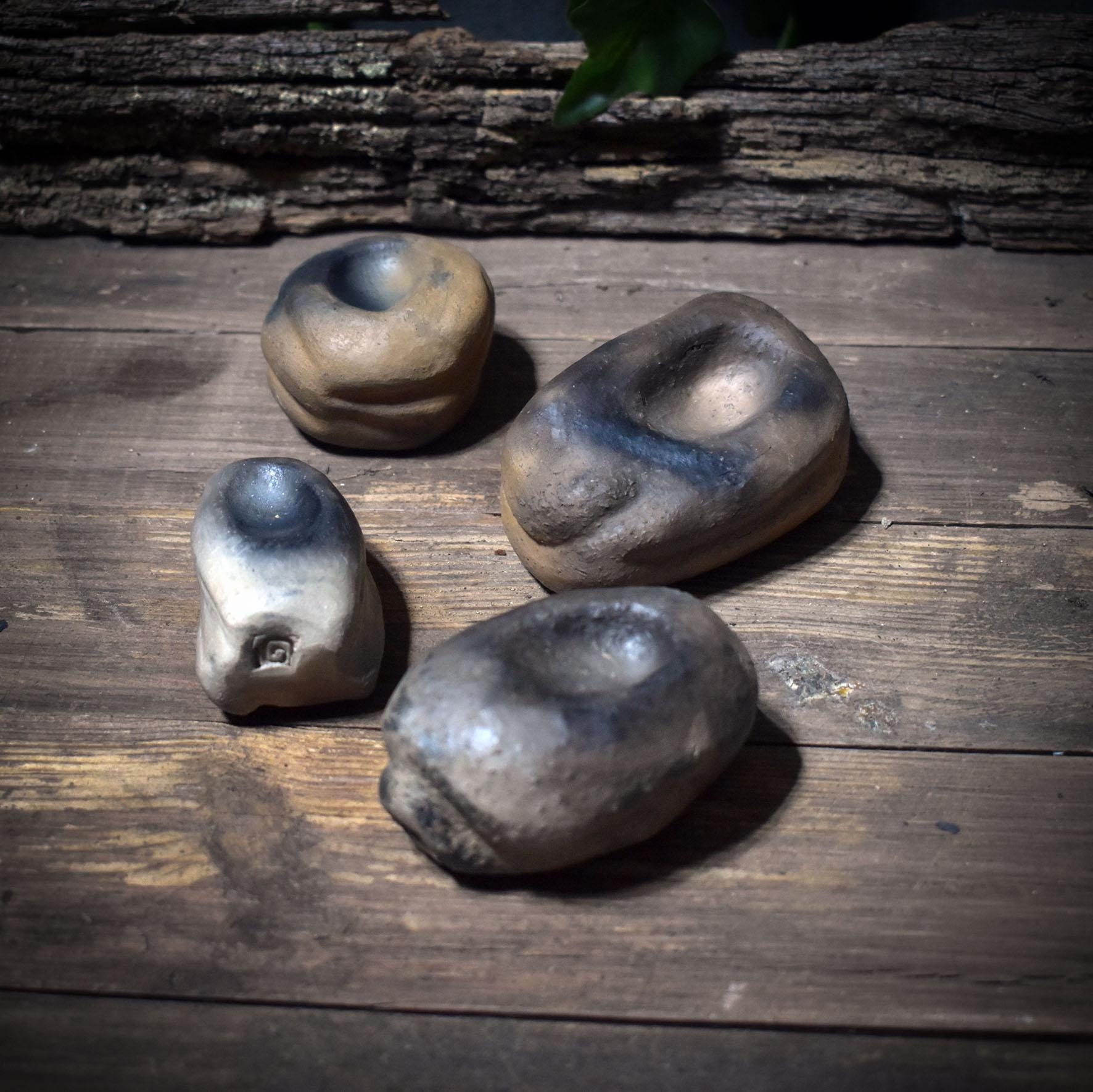 Vagus Stein aus Rauchbrandton – archaischer Geburtsstein für Atem, Selbstregulation & Erdung- VSG001