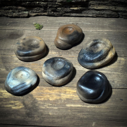 Vagus Stein aus Rauchbrandton – archaischer Handstein für Selbstregulation, Erdung & Achtsamkeit für Erwachsene - VSE001