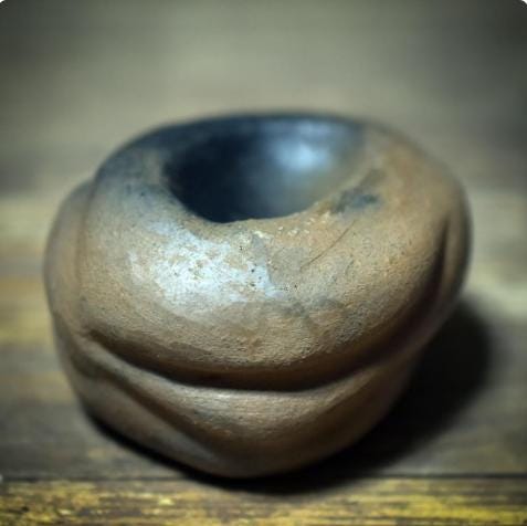 Vagus Stein aus Rauchbrandton – archaischer Geburtsstein für Atem, Selbstregulation & Erdung- VSG001