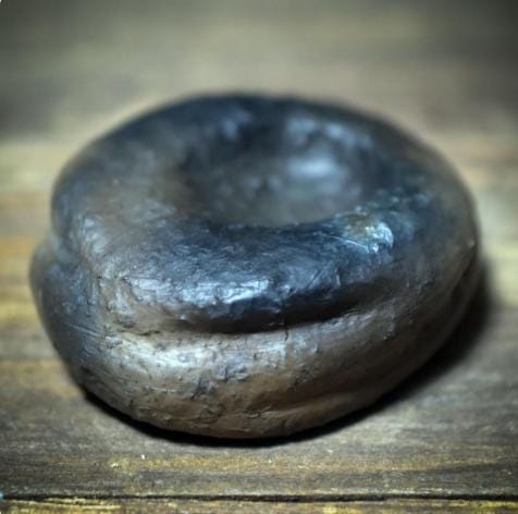 Vagus Stein aus Rauchbrandton – archaischer Handstein für Selbstregulation, Erdung & Achtsamkeit für Erwachsene - VSE001