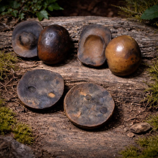 Erdkern aus Rauchbrandton – zweiteiliger Handstein für Selbstregulation, Erdung & achtsame Berührung ERK001