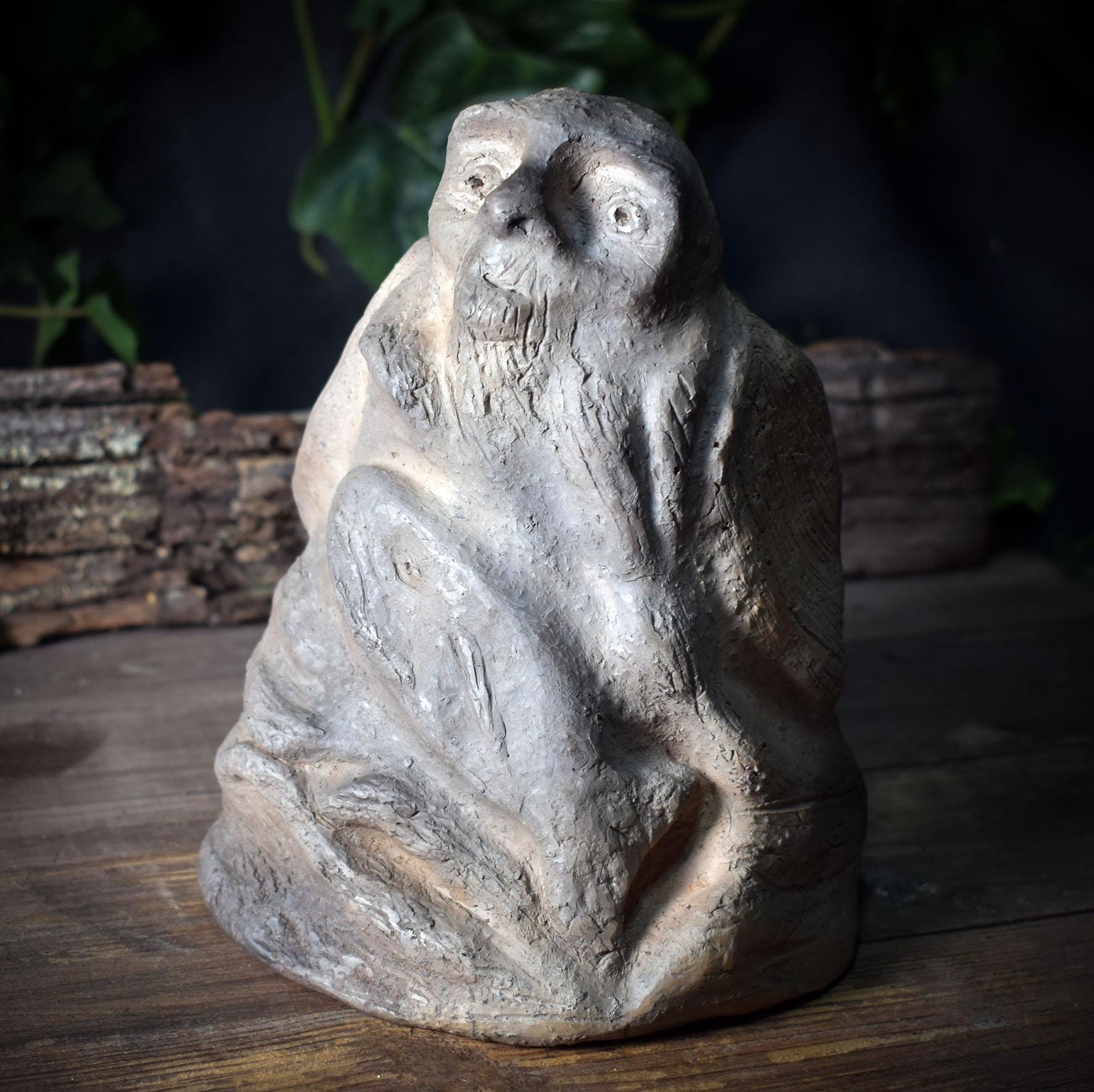 Wächter des Meeres Skulptur – Spirituelle Meeresgottheit – Handgefertigte Ozean-Figur für Altar & Kraftort – Maritimes Unikat SKU242