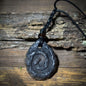 Lebensspirale Amulett aus Ton – verstellbares Baumwollband mit Tigerauge AMU073