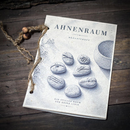Ahnenraum Ritual Set: 7 Ahnensteine im Gefäß aus Rauchbrandton, Innere Kind Arbeit & Ahnenheilung, Spirituelles Geschenk Psychologie AHR001