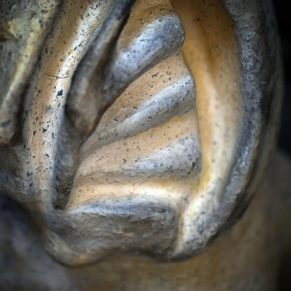 Büste der inneren Aufrichtung, Skulptur spirituelle Erleuchtung, Symbol Stufenweg & Reifung, Handgefertigte Tonkunst schwer 19cm SKU266