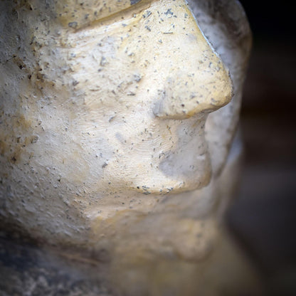 Büste der inneren Aufrichtung, Skulptur spirituelle Erleuchtung, Symbol Stufenweg & Reifung, Handgefertigte Tonkunst schwer 19cm SKU266