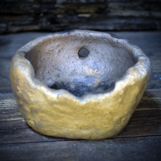 Kleines Räuchergefäß Ton, Teelichthalter rustikal, schamanische Räucherschale, archaische Keramik handgemacht, Wicca Altar Deko RÄG075