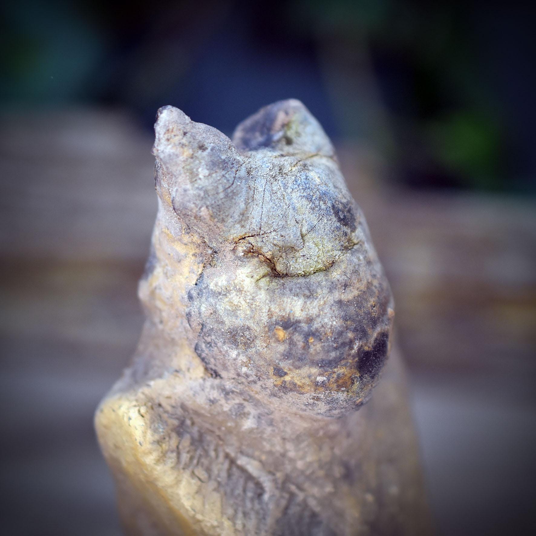 Cernunnos Statue Gott des Waldes, keltische Altar Figur handgemacht, keltischer Gott aus Ton & echtem Baumpilz, Druiden Deko SKU270