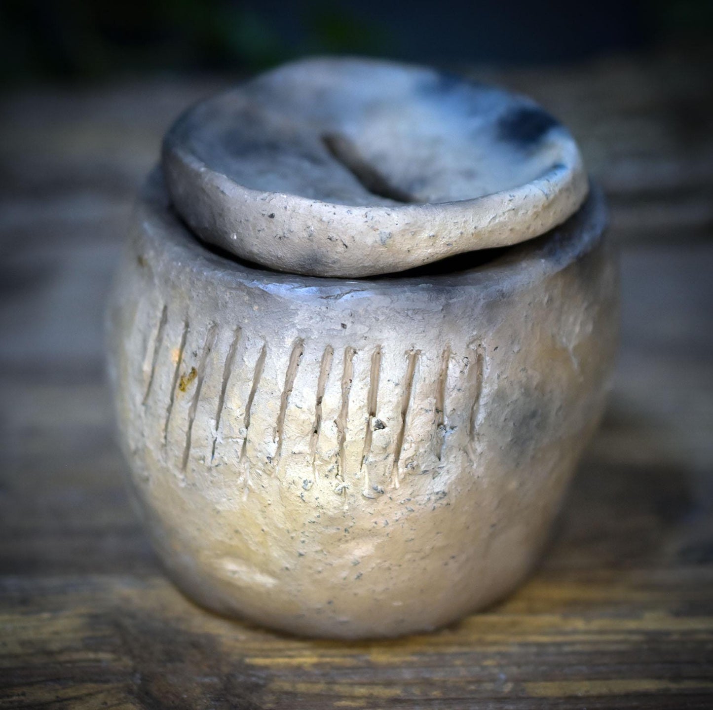 Rauhnächte Wunschgefäß Ton, Schwellenhüter Ritual Bedarf, Traum Urne handgemacht, spirituelle Keramik Box, Wunschglas Alternative SHR001