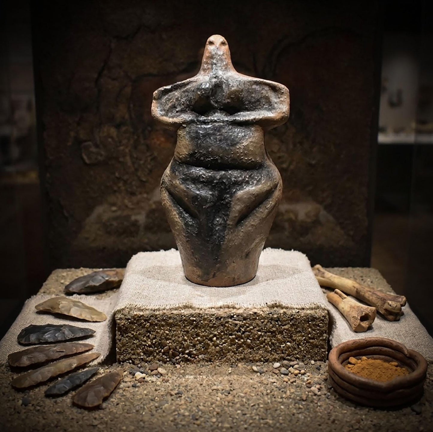 Handgefertigte Venus Skulptur aus Ton - Traditionelle Kunst, ideal als Geschenk für Paare mit Kinderwunsch und Schwangerschaft