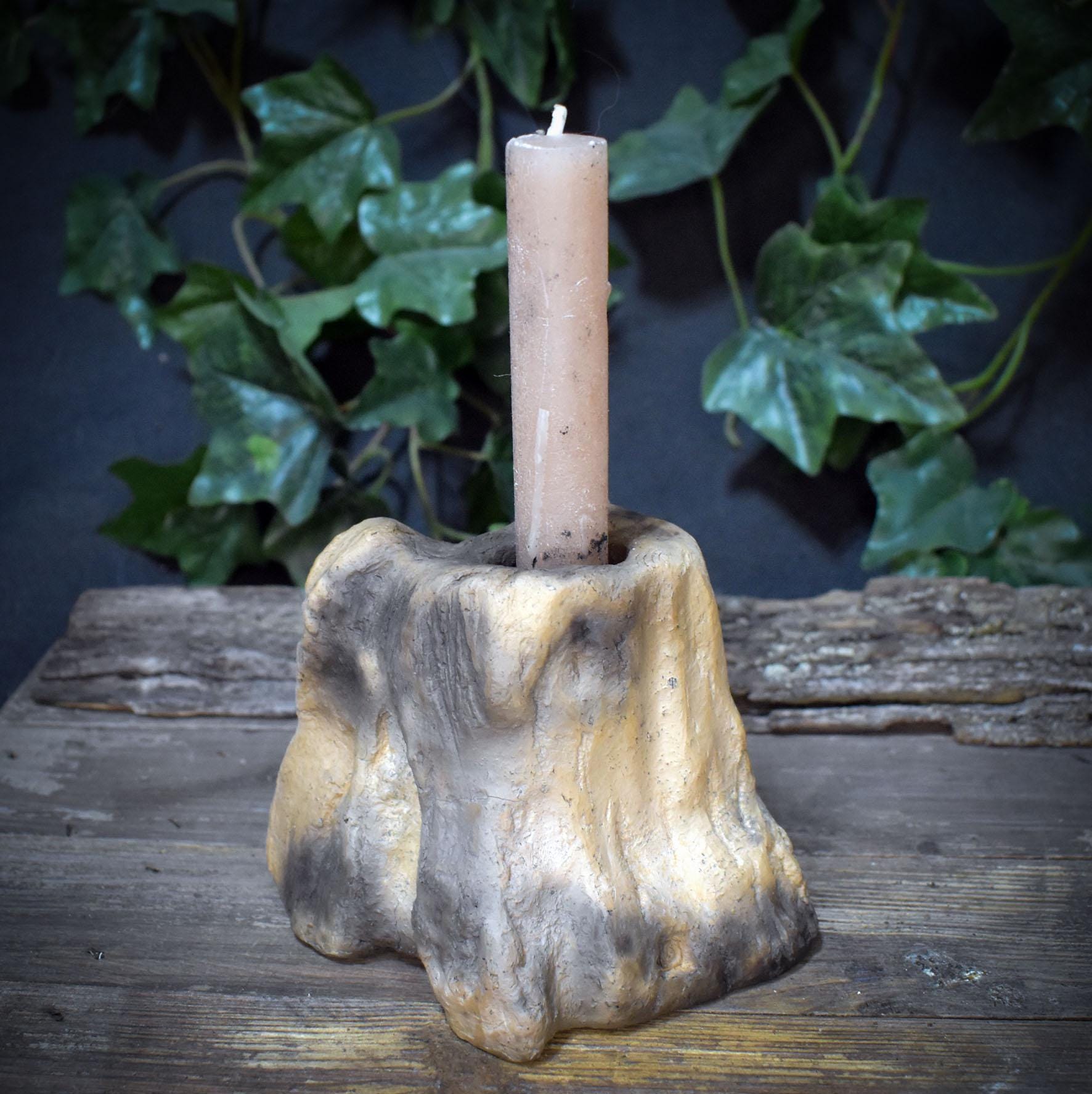 Rückfluss Räucherkegel Halter, Kerzenhalter Ton archaisch, schamanischer Wasserfall Brenner, Wicca Altar Deko Rauchbrand Unikat RÄH066
