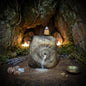 Backflow Räucherkegelhalter Ton, Ammonit Räuchergefäß archaisch, schamanischer Wasserfall Brenner, Altar Deko Rauchbrand Unikat RÄH067