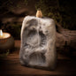 Backflow Räucherhalter Ton Rauchbrand | Wasserfall Räucherkegel Altar Deko | Spirituelles Geschenk Ammonit Unikat 1kg RÄH067