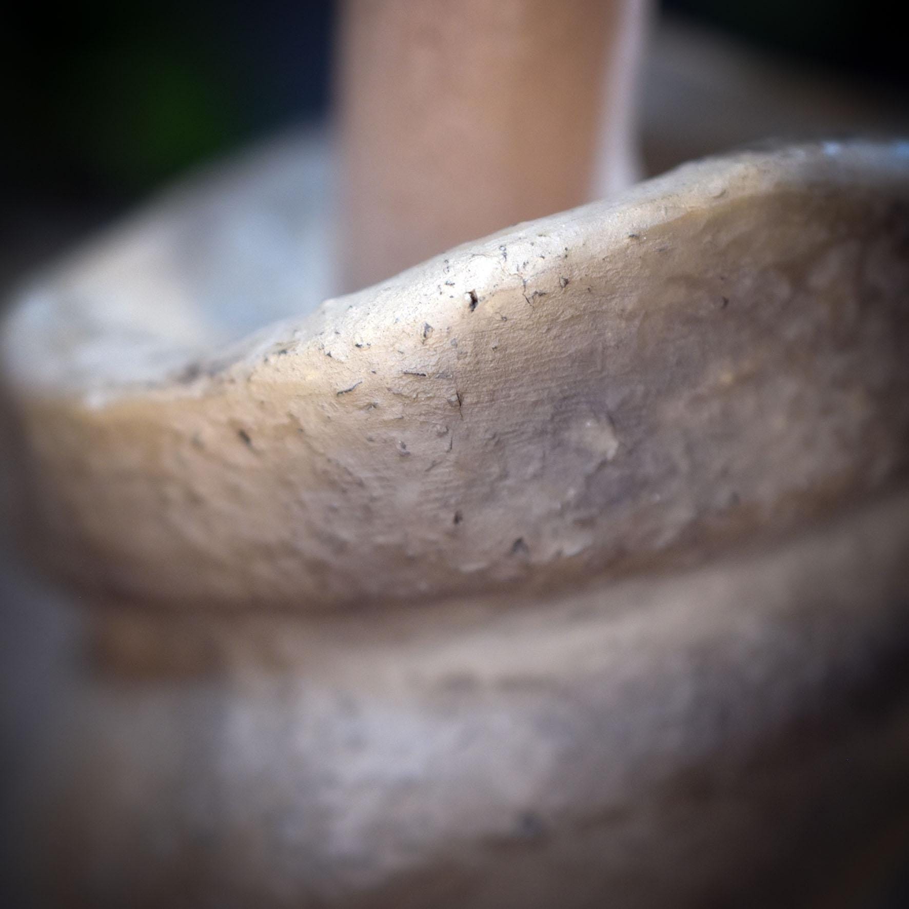 Trauerkerzenhalter Ton Rauchbrand | Spiralen Kerzenständer Altar Deko | Trost Geschenk Trauerbegleitung Keramik Unikat 1kg AEP009
