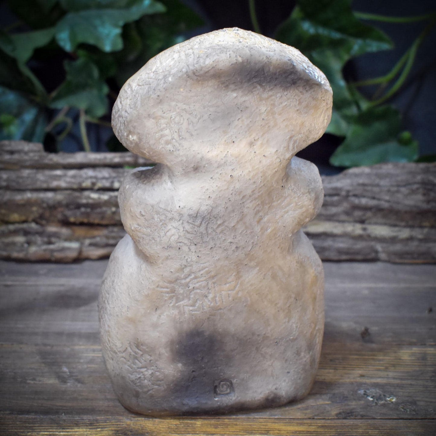 Taino Keramik Skulptur, Archaisches Artefakt aus Ton, Schamanische Altar Figur indigen, Spirituelle Kunst Erdgöttin Naturgeist SKU296