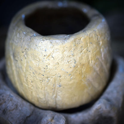 4in1 Räucherstövchen Ton Baum, Keramik Aromalampe handgemacht, Schamanisches Räuchergefäß erdig, Teelichthalter Wald Deko RÄG083