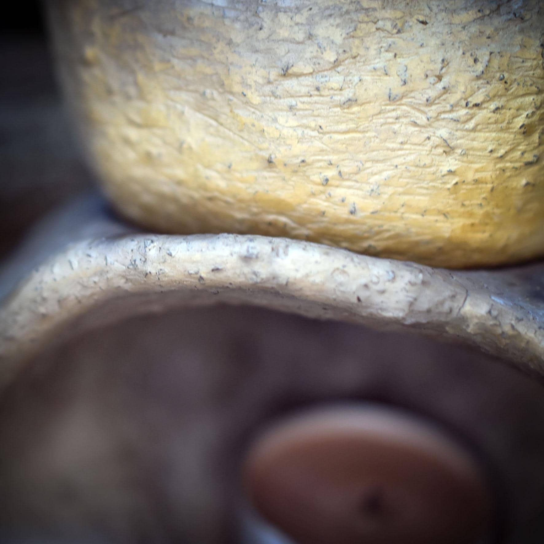 4in1 Räucherstövchen Auge, Keramik Aromalampe Handgemacht, Schamanisches Räuchergefäß Erdig, Drittes Auge Teelichthalter Deko RÄG084