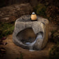 Backflow Räucherhalter Höhle Ton | Wasserfall Räucherkegel Altar Deko | Spirituelles Geschenk Rauchbrand Unikat 700g RÄH068