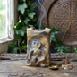 Räucherturm Sheela na Gig Ton | Teelichthalter Göttin Rauchbrand | Spirituelles Geschenk Keltische Altar Keramik Unikat 1,7kg RÄG086