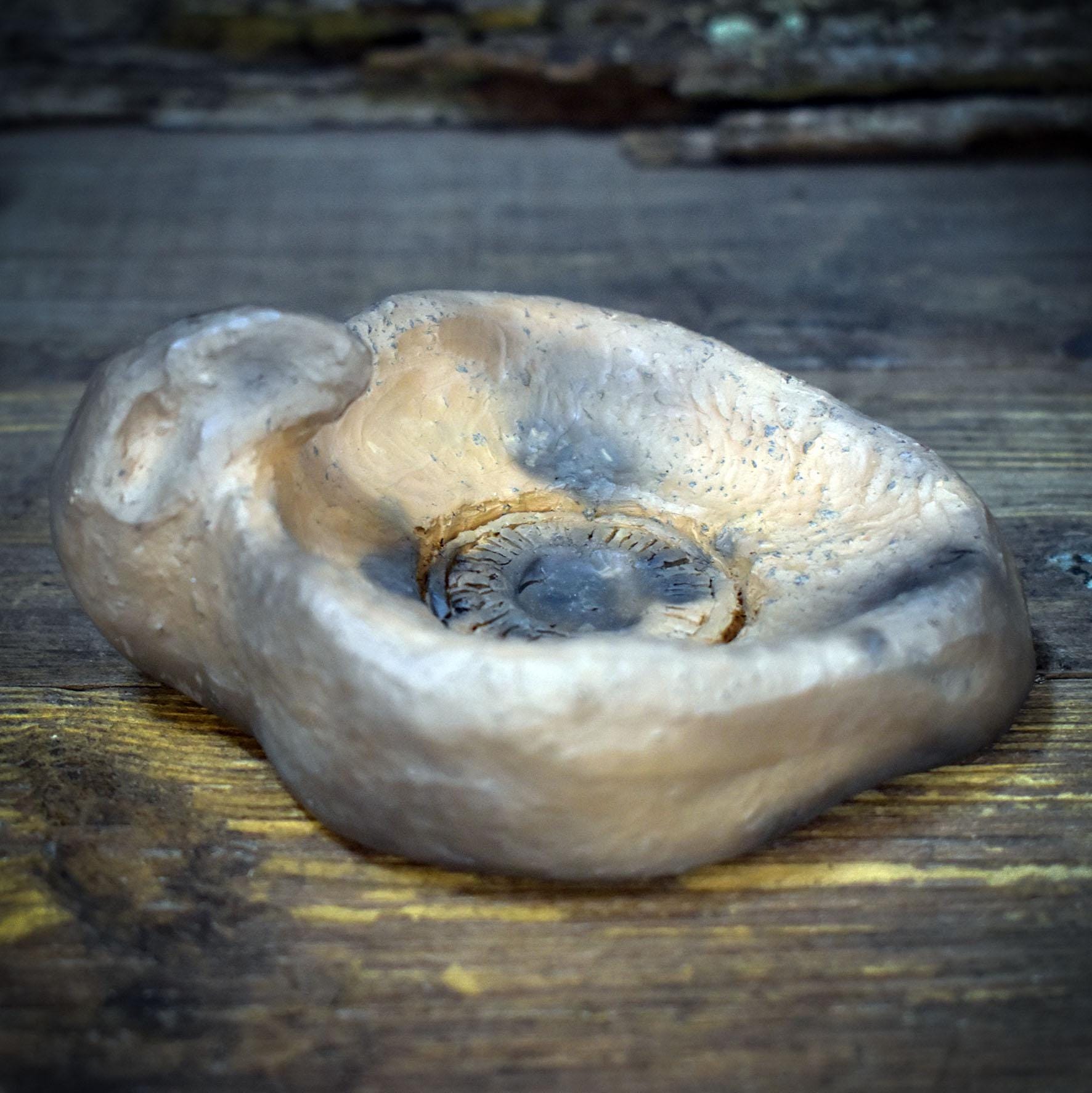 Räucherschale Ton Rauchbrand | Adler Opferschale Altar Deko | Spirituelles Geschenk Krafttier Keramik Ritual Unikat 215g RÄG090