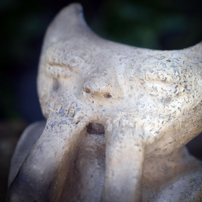 Taino Keramik Skulptur, Archaisches Artefakt aus Ton, Schamanische Altar Figur indigen, Spirituelle Kunst Erdgöttin Naturgeist SKU295