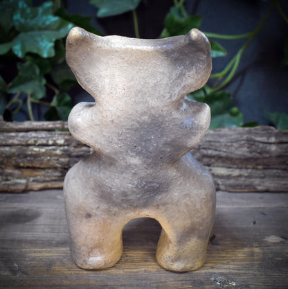 Taino Keramik Skulptur, Archaisches Artefakt aus Ton, Schamanische Altar Figur indigen, Spirituelle Kunst Erdgöttin Naturgeist SKU295