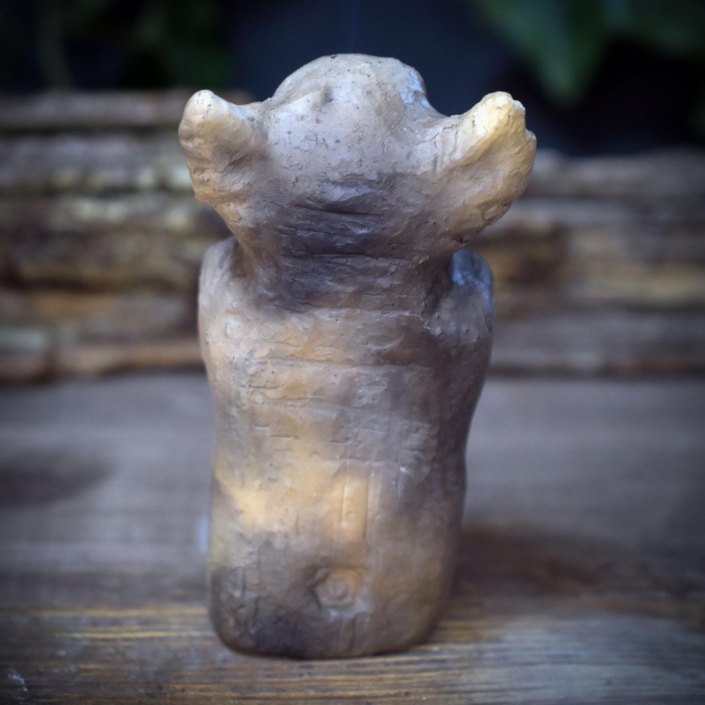 Cernunnos Backflow Räuchergefäß Ton, Kelten Gott Statue Rauchwasserfall, Schamanischer Hirschgott Altarbedarf, Archaische Kunst RÄH071