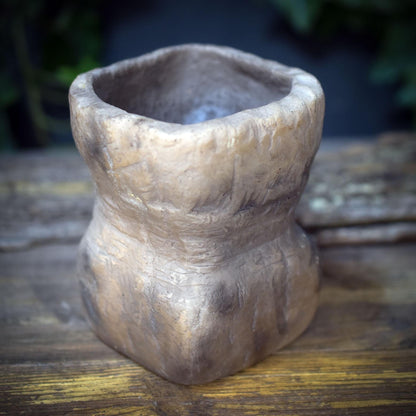 Räucherturm Ton Rauchbrand | Archaische Räucherschale Fülle Symbol | Spirituelles Geschenk Altar Ritual Keramik 860g RÄG085
