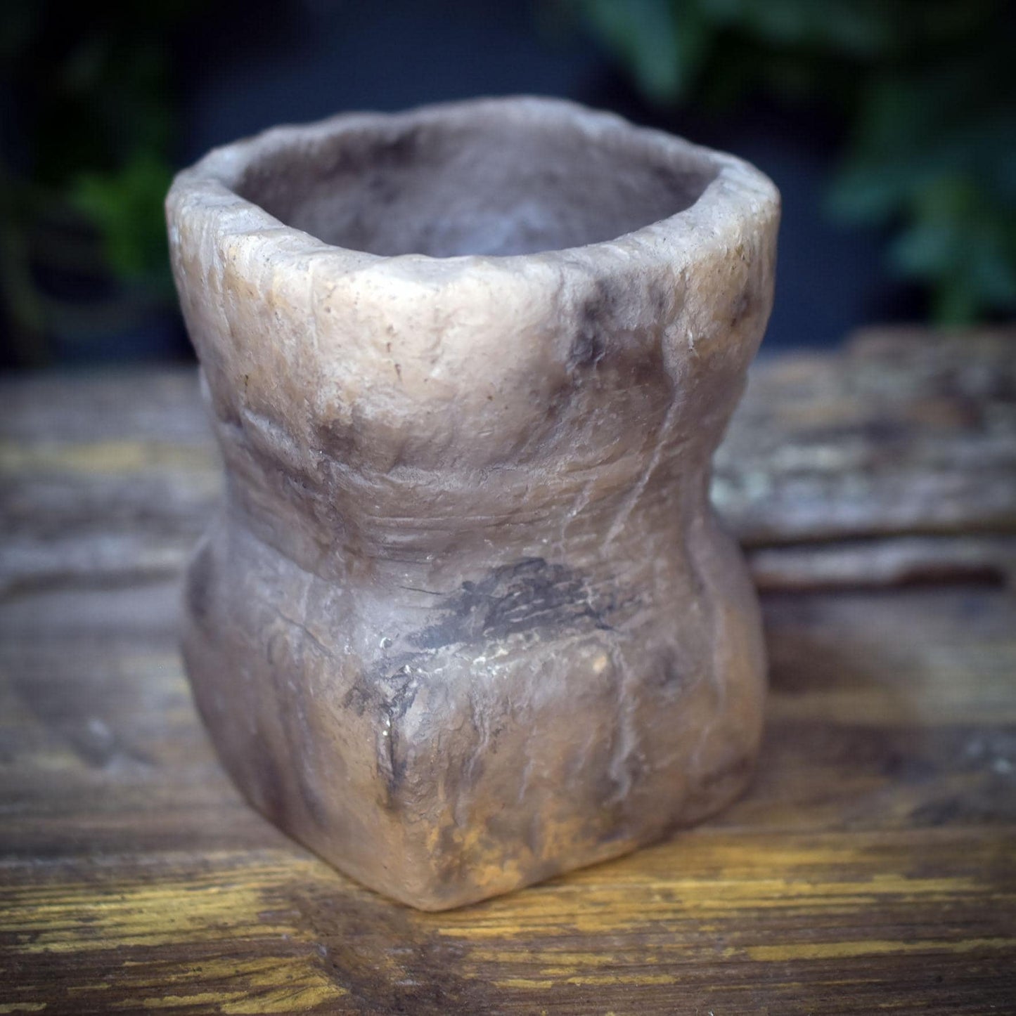 Räucherturm Ton Rauchbrand | Archaische Räucherschale Fülle Symbol | Spirituelles Geschenk Altar Ritual Keramik 860g RÄG085