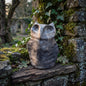 Eulen Skulptur Keramik handgeformt - Archaische Eule Ton - Heidnische Kunst Unikat - Krafttier Spirituelle Deko Altar SKU298