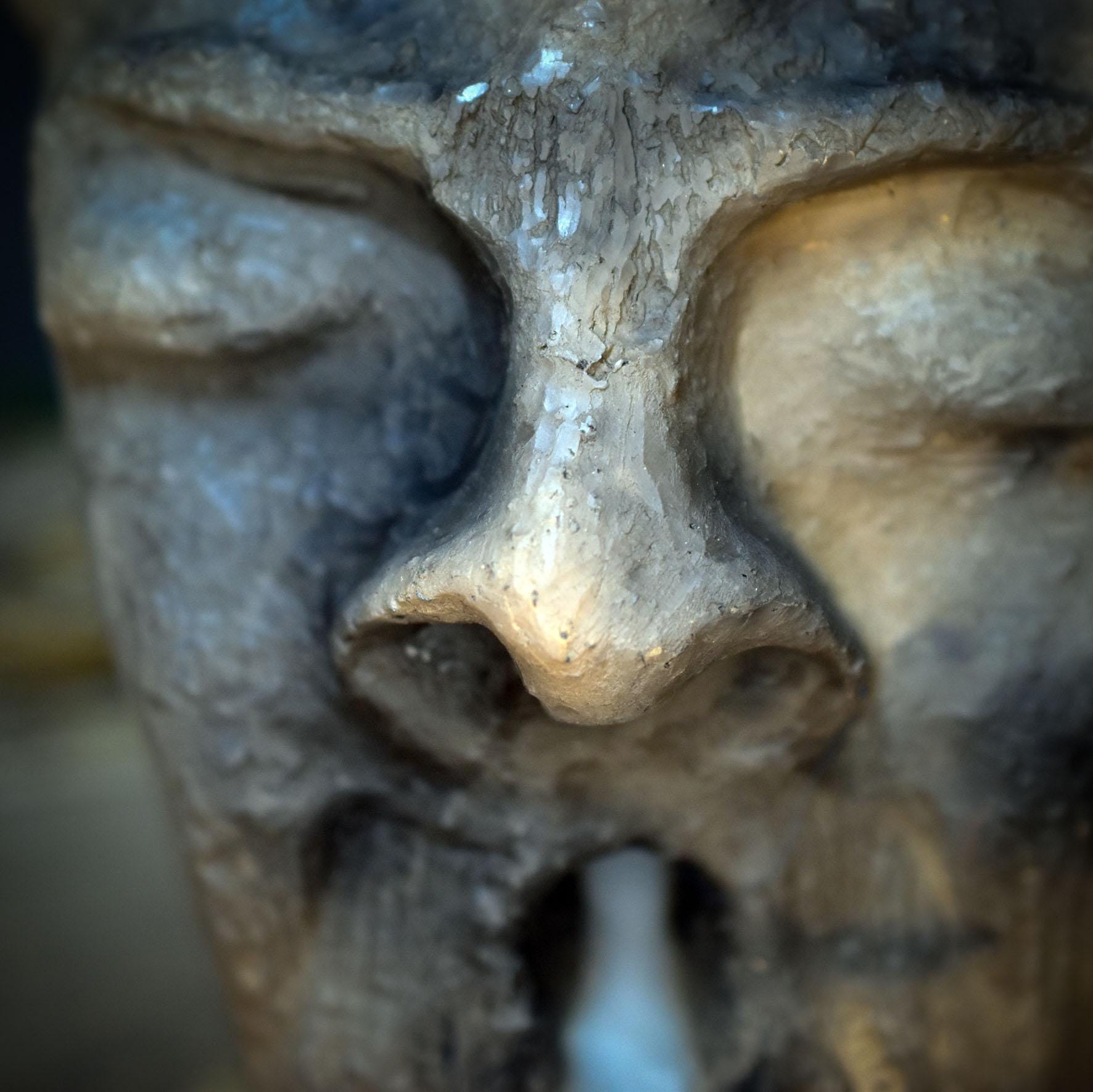 Cernunnos Skulptur Keramik handgeformt | Archaischer Gott Rückfluss Räucherhalter | Kelten Kunst Altar Unikat RÄH073
