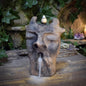 Cernunnos Skulptur Keramik handgeformt | Archaischer Gott Rückfluss Räucherhalter | Kelten Kunst Altar Unikat RÄH073