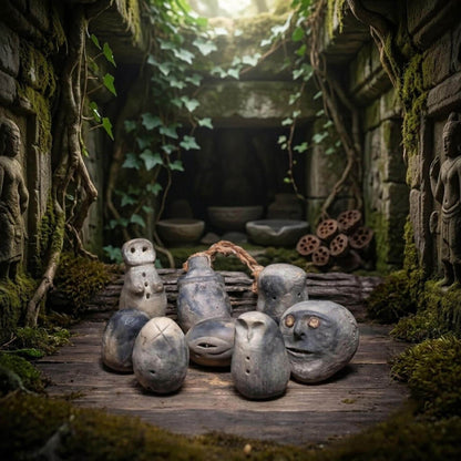 Archaische Handrasseln aus Ton – Wähle deine persönliche Ritualrassel - SRA083