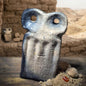 Eye Idol Skulptur nach Tel Brak – archaische Tonfigur mit wachsamen Augen
