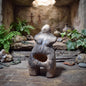 Urmutter Skulptur mit Gabenhöhle – archaische Tonfigur aus Rauchbrandton