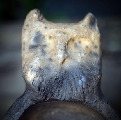 Räucherschale Cernunnos Keramik | Archaische Tonschale mit Triskele | Kelten Kunst Rauchritual Gefäß Unikat RÄG093