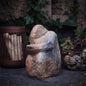 Einzigartige Neolithische Kunstskulptur - Handgefertigte Skulptur aus Naturton und im Rauchbrand veredelt - prähistorische Kunst