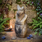 Cernunnos Statue Gott des Waldes, keltische Altar Figur handgemacht, keltischer Gott aus Ton & echtem Baumpilz, Druiden Deko
