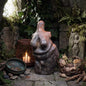 Venus Statue aus Ton, prähistorisch inspirierte Göttin Figur, große Urgöttin Skulptur handgemacht, spirituelle Altar Deko SKU280