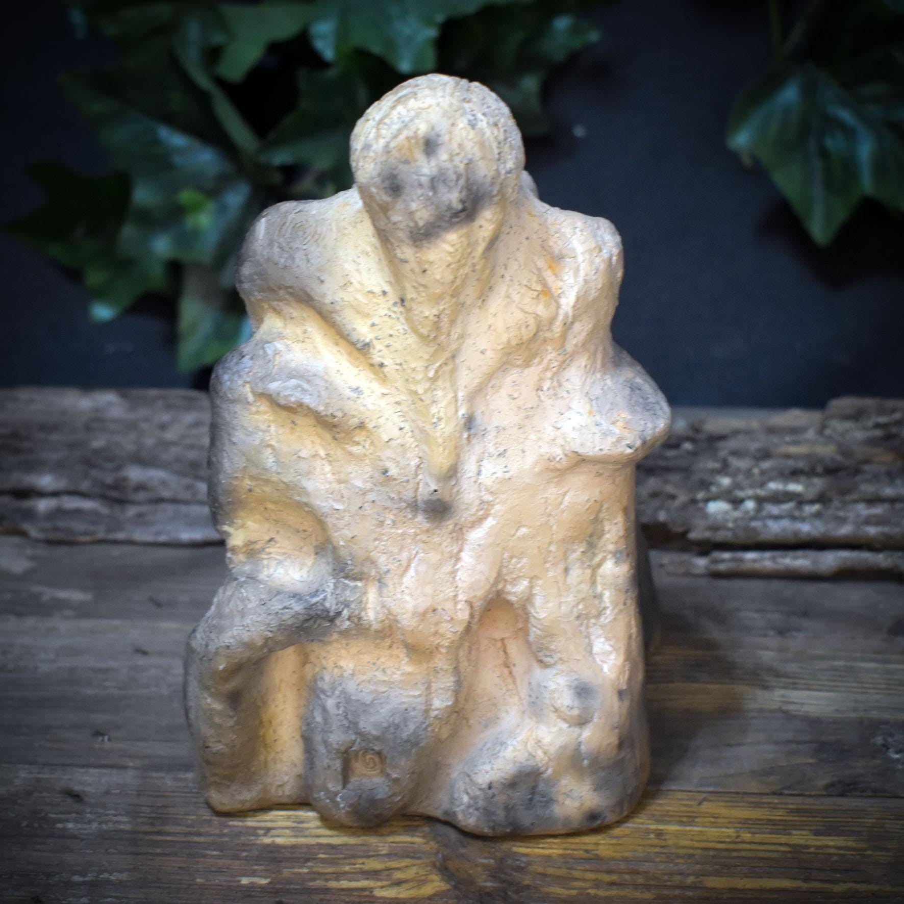 Göttin Holda Skulptur Keramik | Frau Holle Figur Altar | Wandlung Baum zur Göttin mit Holunderblüte & Treppe Unterwelt 2kg SKU301