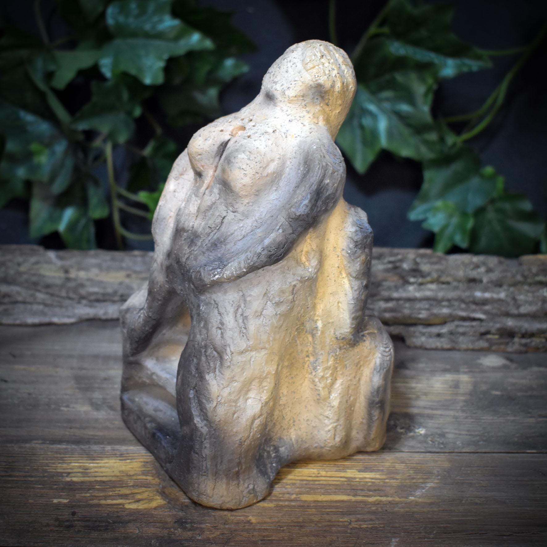 Göttin Holda Skulptur Keramik | Frau Holle Figur Altar | Wandlung Baum zur Göttin mit Holunderblüte & Treppe Unterwelt 2kg SKU301