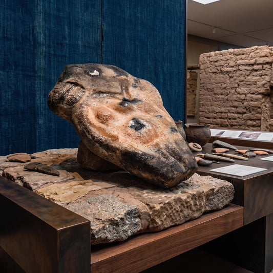 Dordogne Höhlenkunst Venus Wandrelief aus Naturton und im Rauchbrand gefärbt - Steinzeitliche Kunst Frankreich - Venus - Matriarchale Kunst