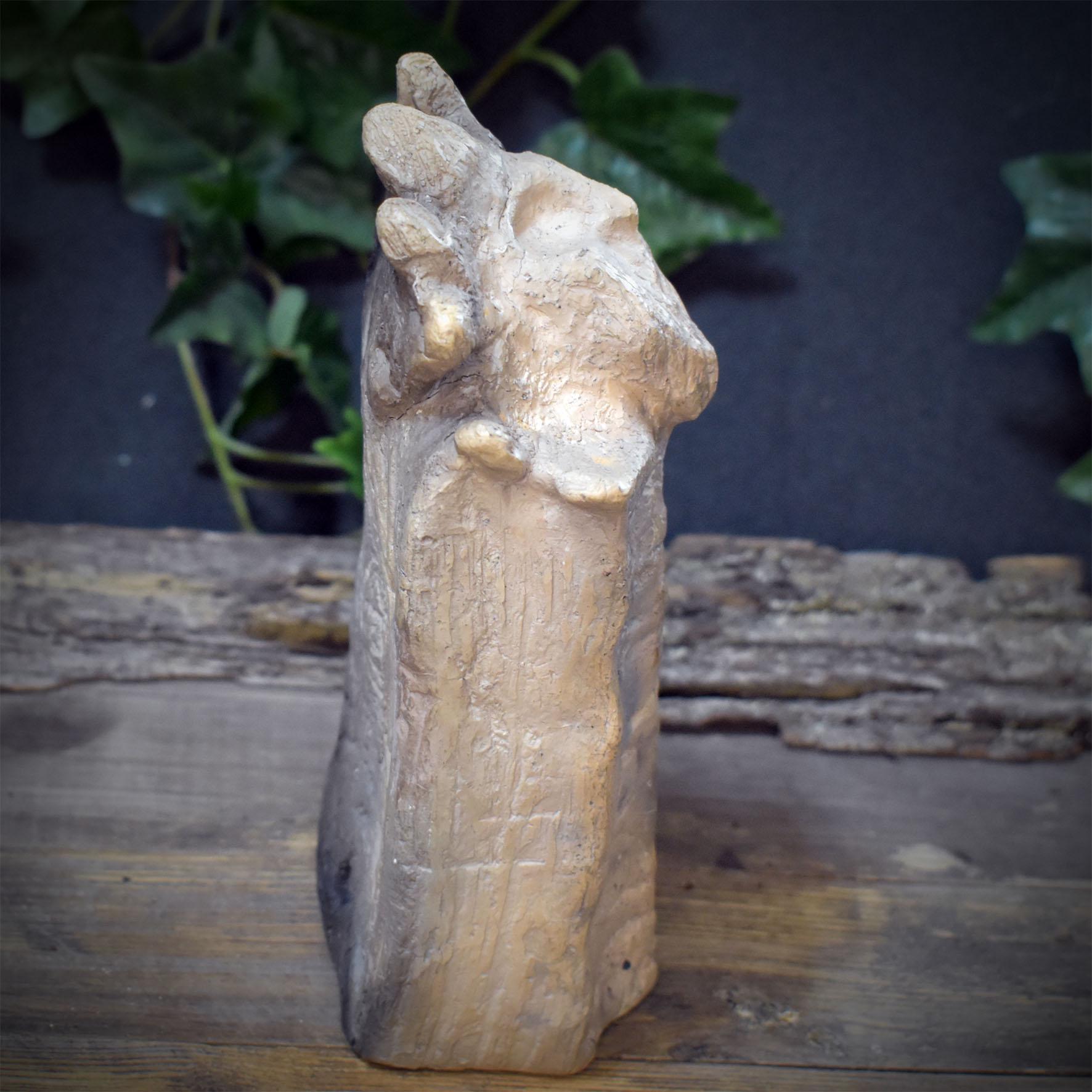 Cernunnos Skulptur Keramik | Keltischer Waldgott Gehörnter Gott Figur | Spirituelle Altar Deko Natur Pagan Wikinger Kunst 1,5kg SKU309