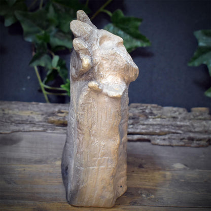 Cernunnos Skulptur Keramik | Keltischer Waldgott Gehörnter Gott Figur | Spirituelle Altar Deko Natur Pagan Wikinger Kunst 1,5kg SKU309